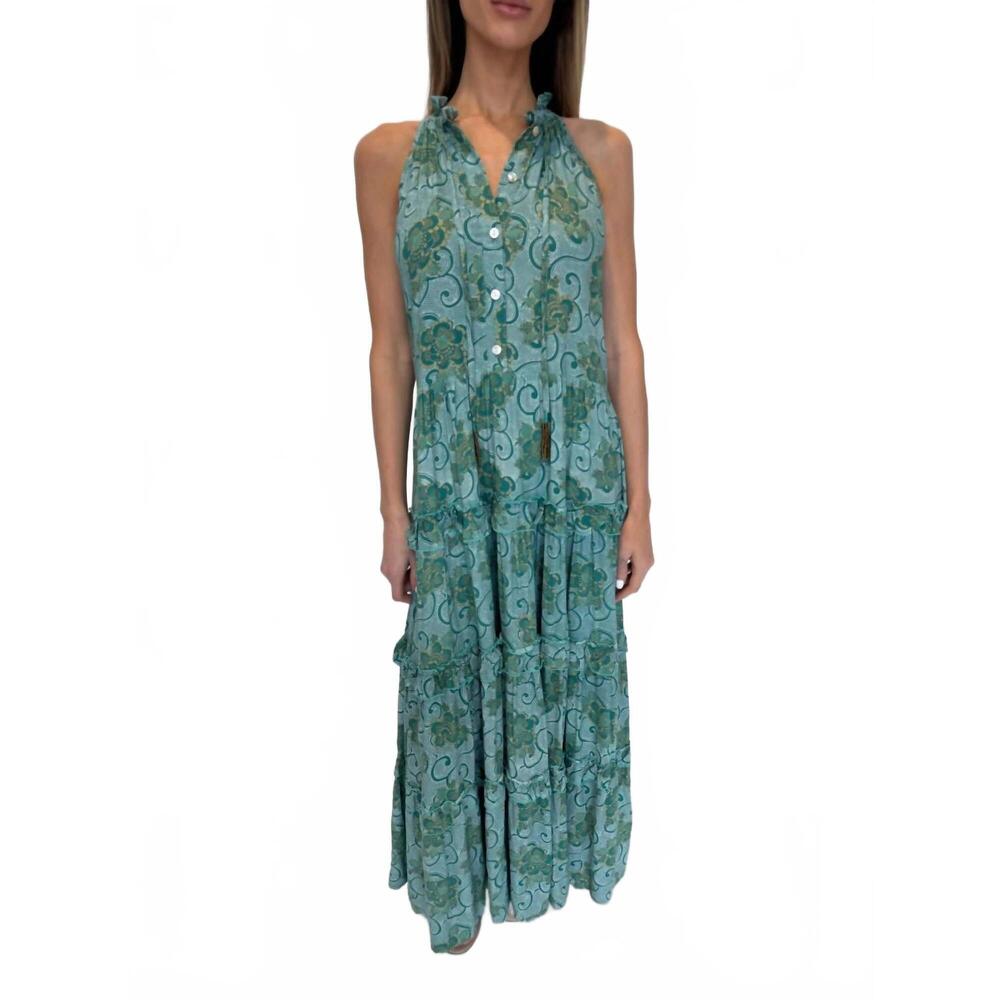 NEW ROMI THE BRAND batik celeste long dress in green